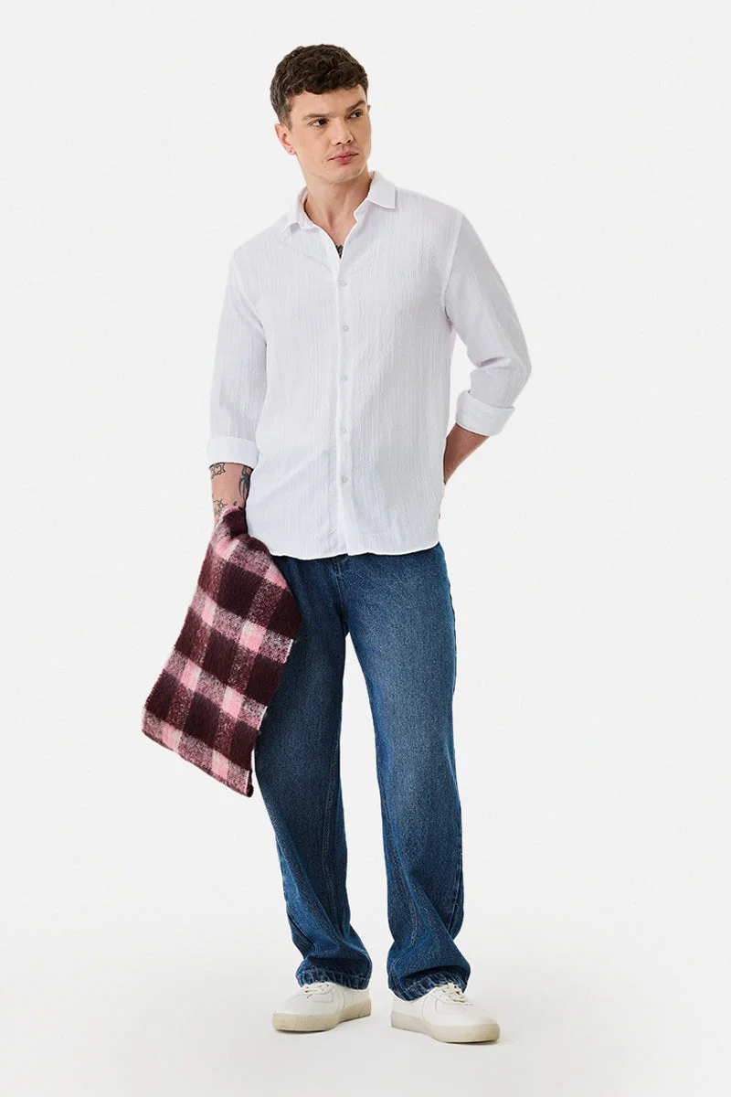 سنيتش Stretch Regular Fit Textured Shirt